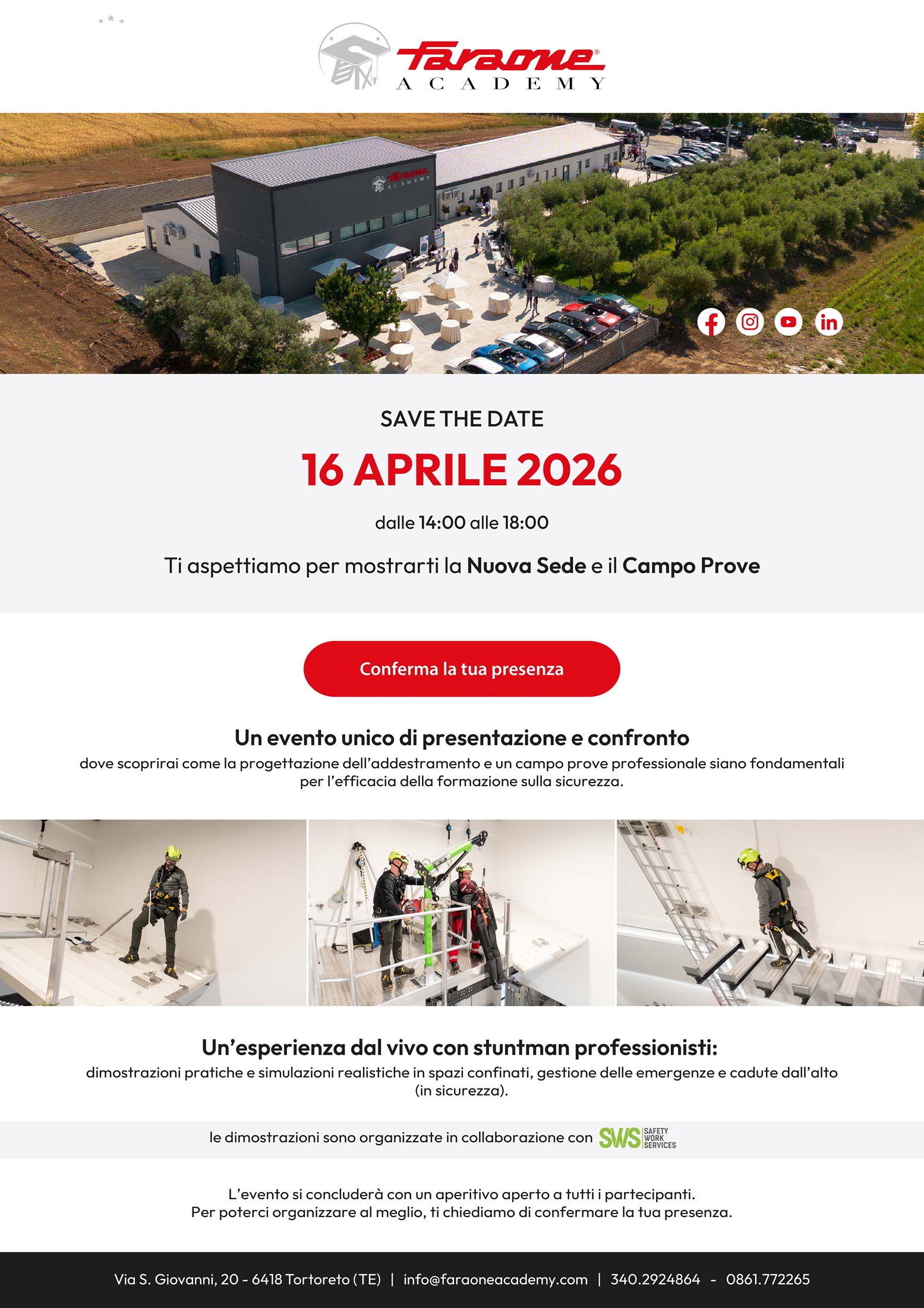 Faraone Academy inaugura il nuovo centro di formazione sulla sicurezza sul lavoro a Tortoreto